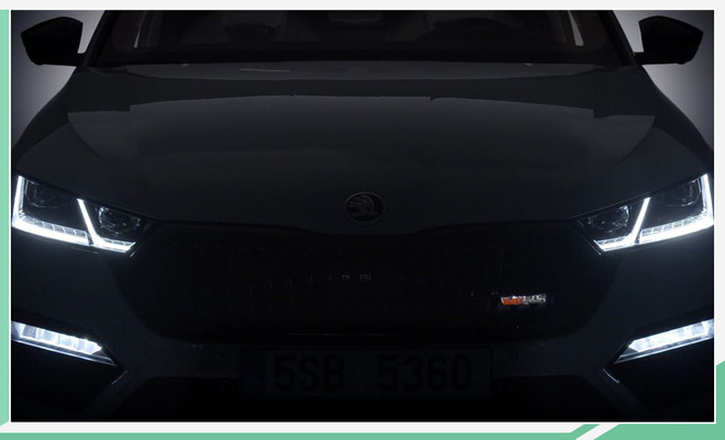 斯柯达明锐RS iV最新预告图 实车今日正式发布