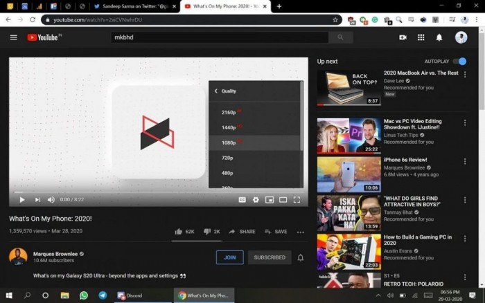 图印度移动端youtube限制最高480p桌面端不受影响