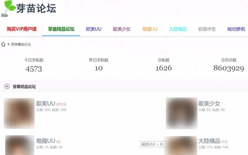 芽苗论坛网站截图　图|《新京报》