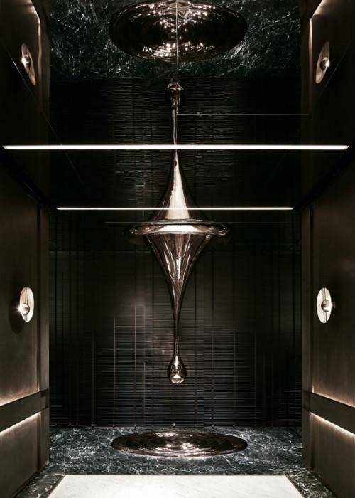 6969整体设计定位为"art deco of light",运用不同的连续折线