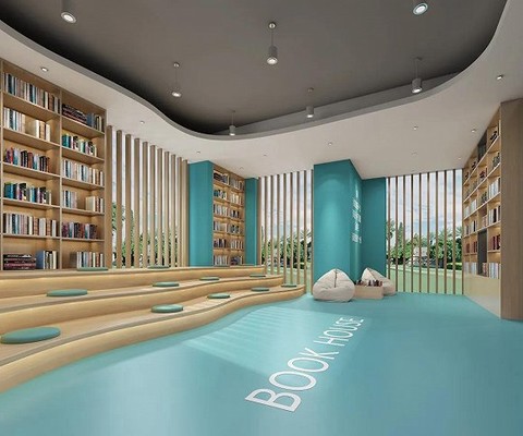 融创城架空层-休闲书吧效果图这个体量达到7612亩的智慧公园大城,将带