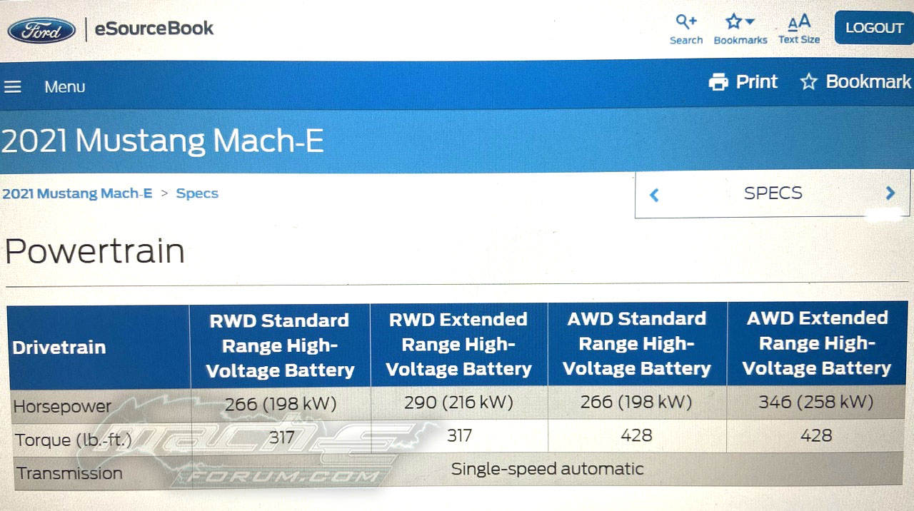 福特Mach-E电动车量产前提升动力，大概是程序优化的结果