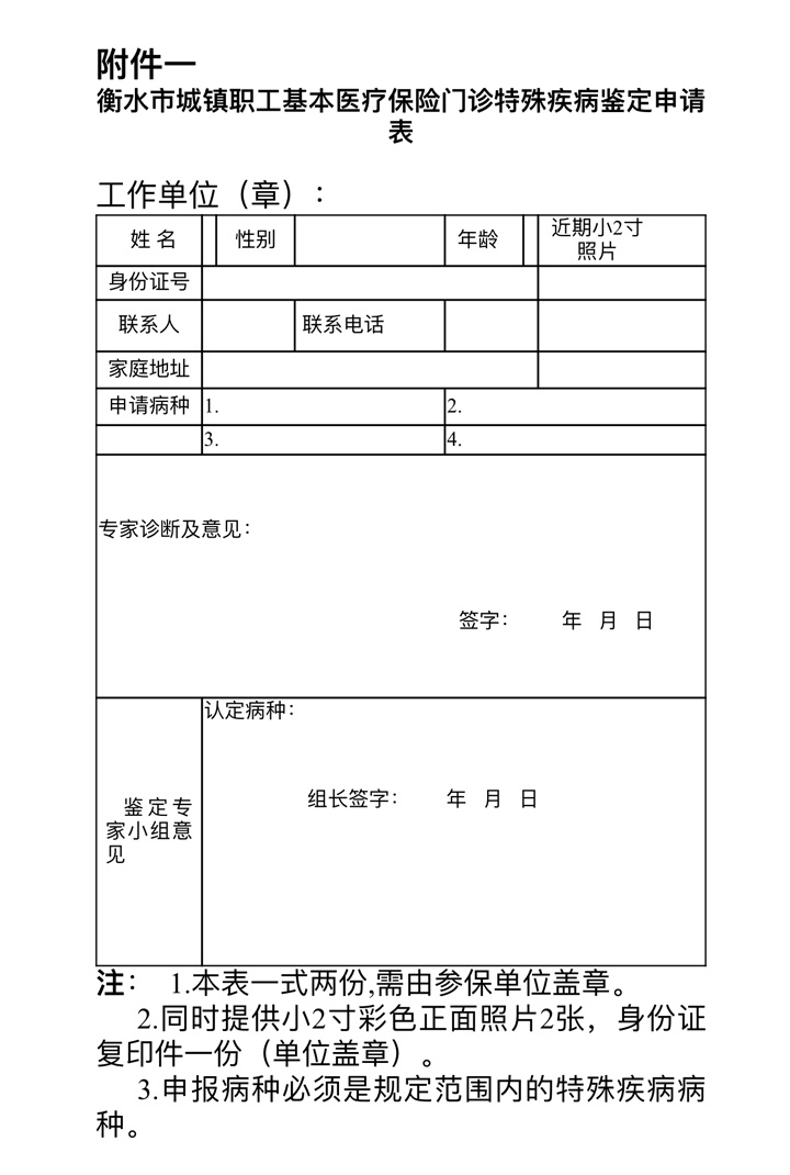 截至5月15日 衡水市直参保职工门诊慢性病申报开始