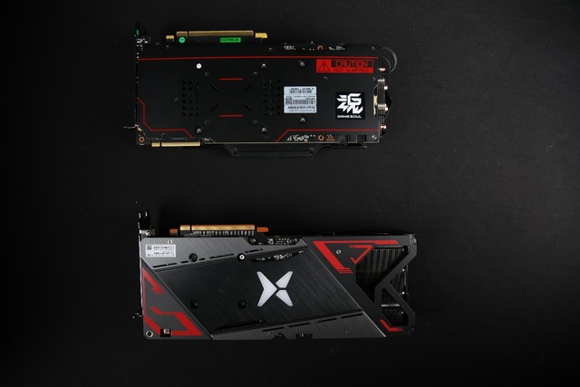 耕升rtx2070 super g魂oc比rx5700xt稍微短一些,但在pcb板的用料却