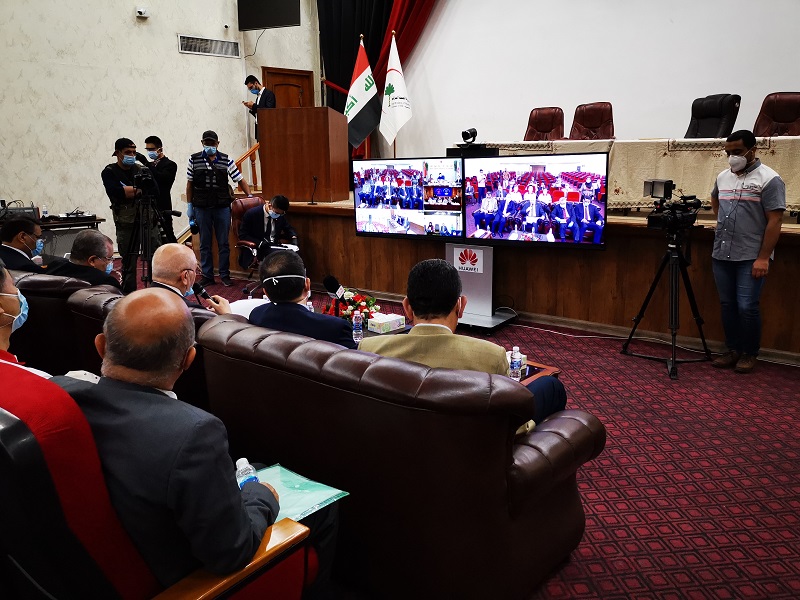 #央视#伊拉克卫生部部长阿拉维与钟南山院士进行视频通话