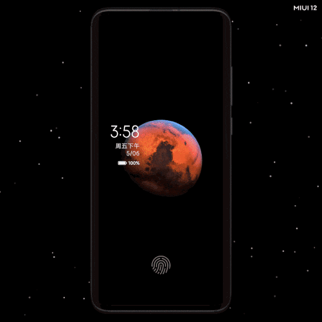 miui 12采用了自主研发的米柚光锥动效架构,包括分层动态图标,带有