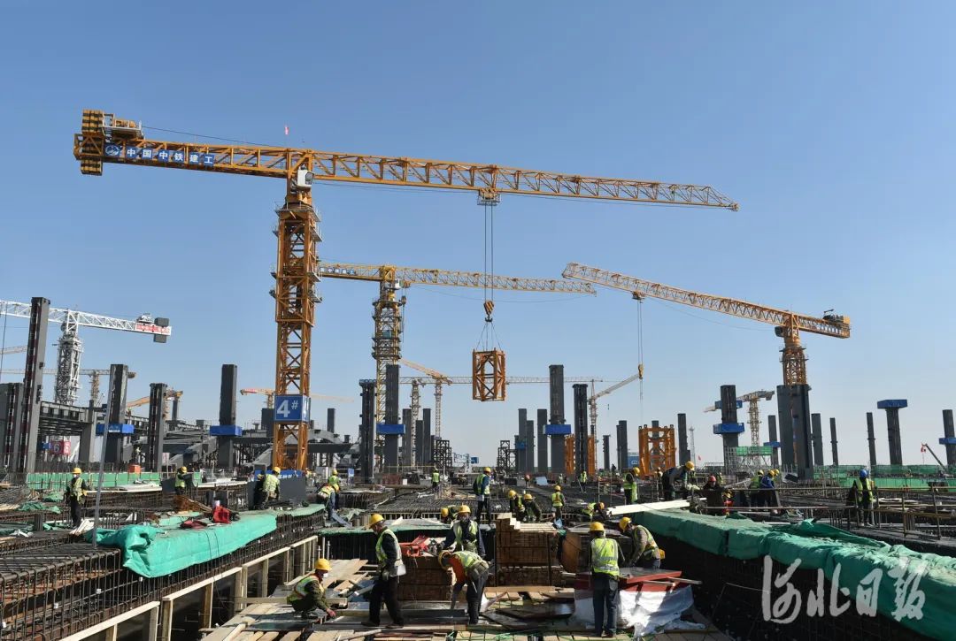 一大拨高清大图来袭京雄城际铁路雄安站建设现场来啦