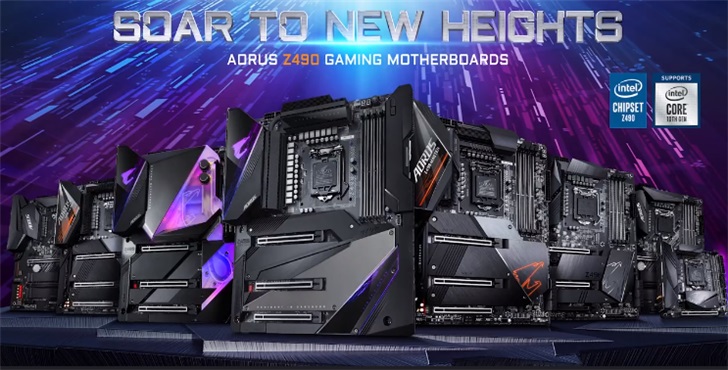 技嘉z490系列主板来袭16相供电钽电容堆料更进一步