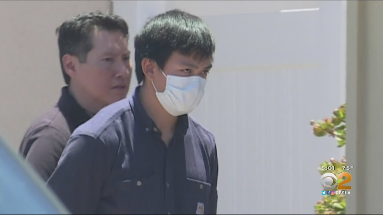 华裔退伍军人被捕画面（CBS新闻）