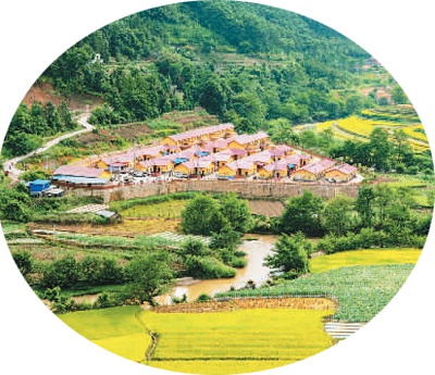 云南省西畴县西洒镇瓦窑幸福新村全貌.