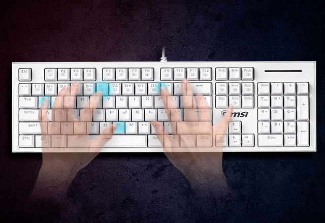 百变ins风微星发布gk50z游戏键盘