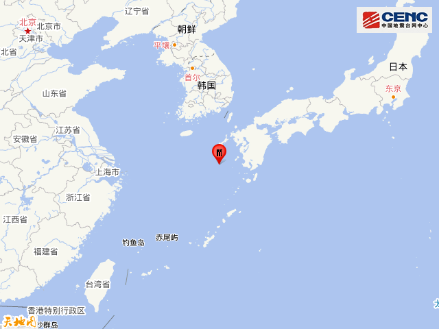 日本九州岛附近海域发生6.0级地震