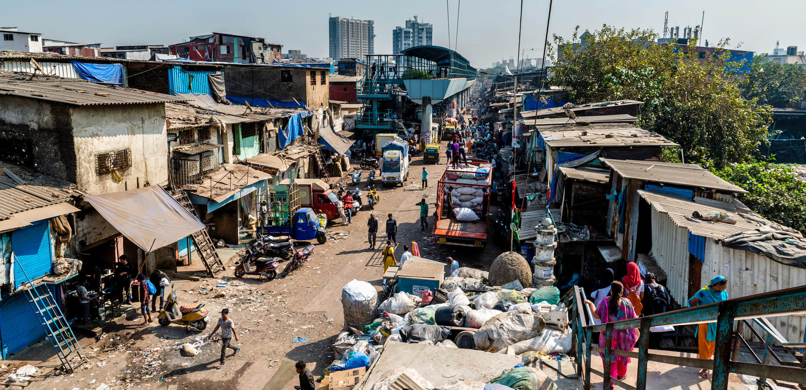 印度新冠 贫民窟图片