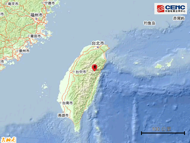台湾花莲县发生40级地震