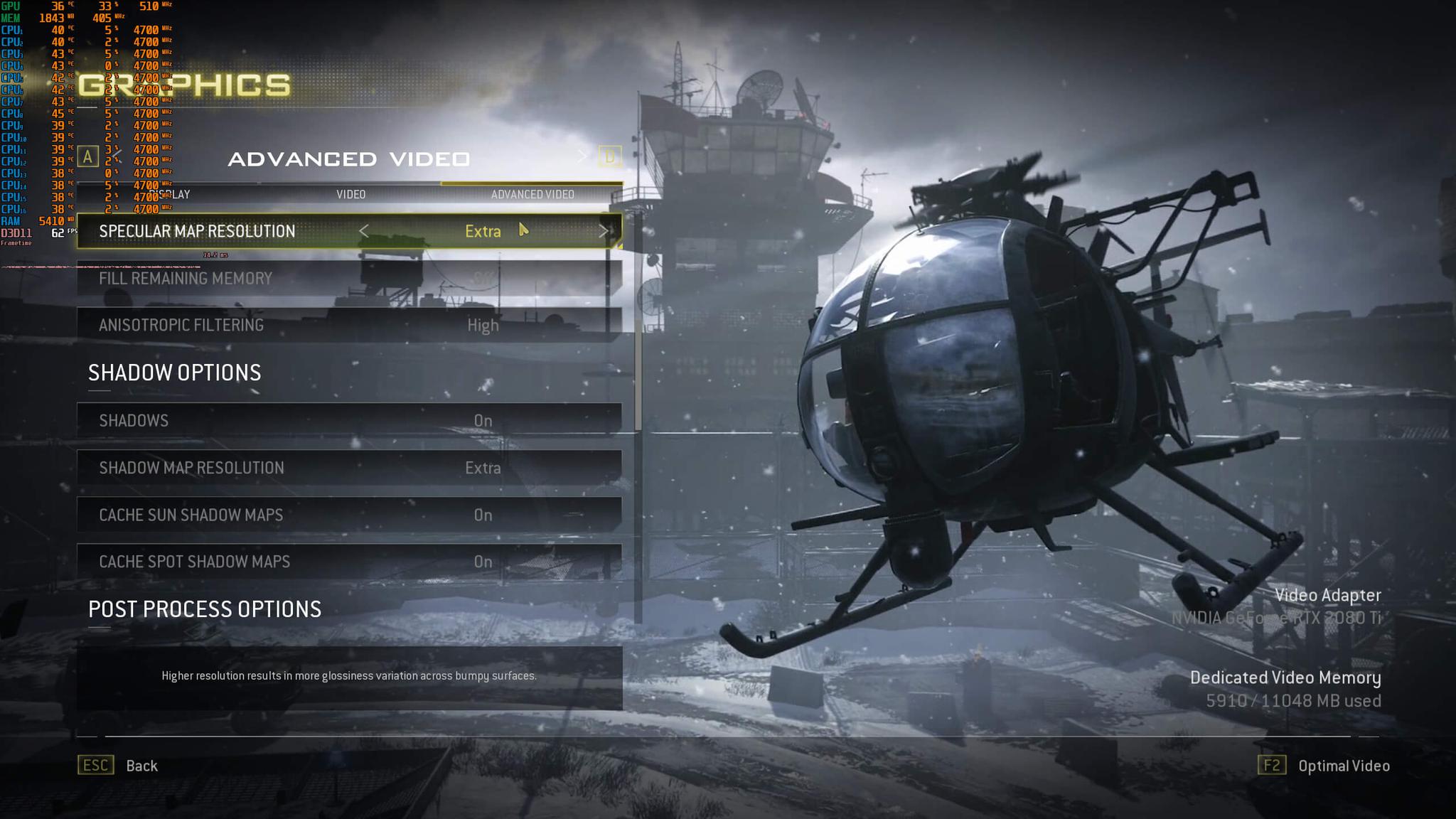 infinity ward和beenox工作室为本作提供了许多画面选项,pc玩家可以