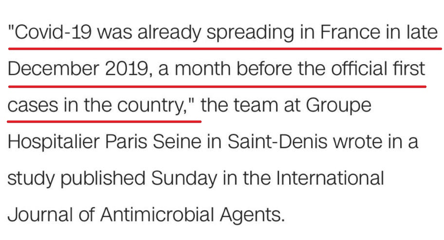 △CNN报道称，显示新冠病毒已于2019年12月底在法国传播
