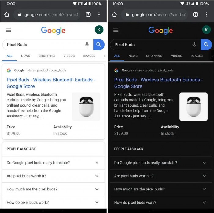 图契合chrome深色模式谷歌搜索结果页面现可跟随深色显示