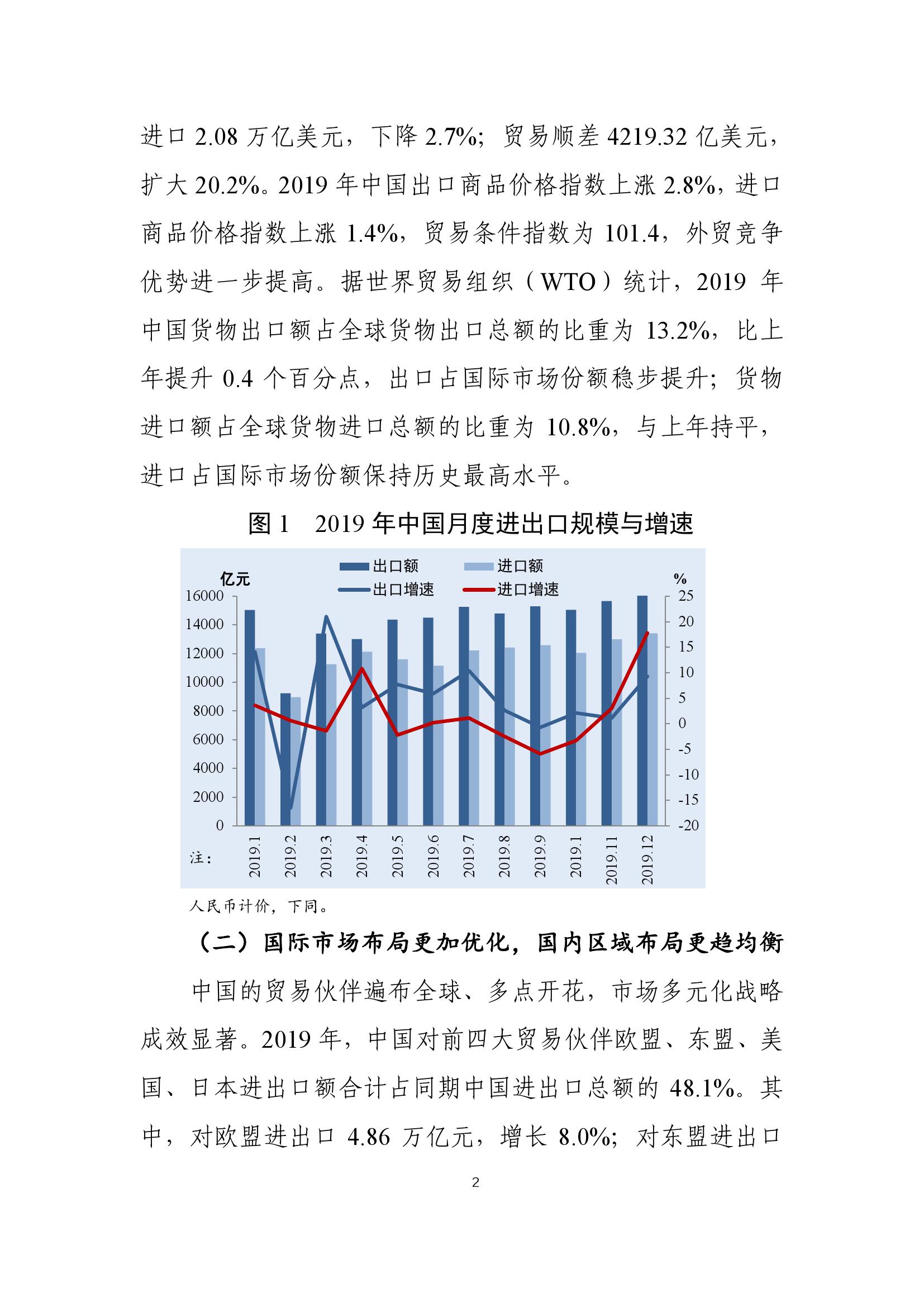 商务部2020年春季中国对外贸易形势报告