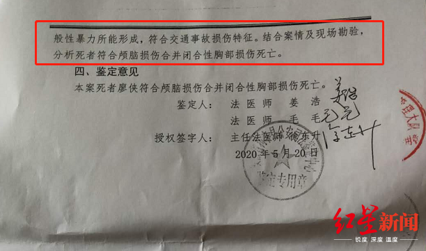 尸检报告 图据受访者