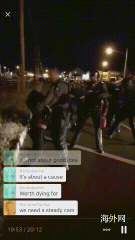 记者直播画面：一女子被警察按倒（《阿斯伯里帕克报》）