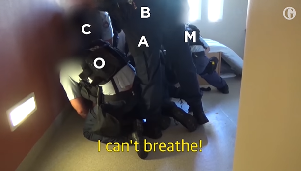 大卫·邓盖被5名狱警压住，大喊“我不能呼吸了”