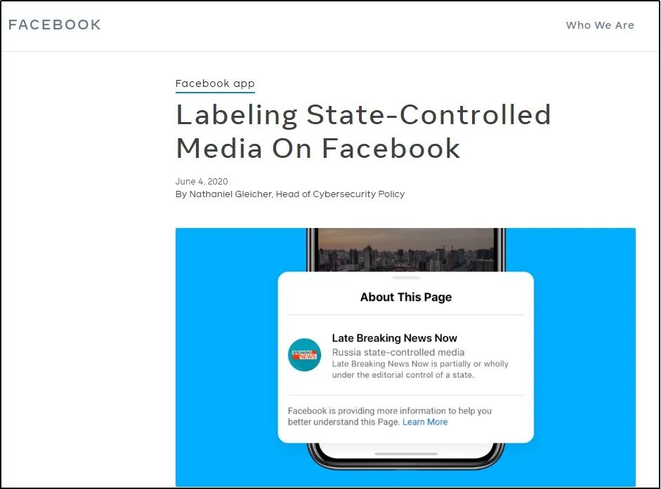  图片截取自Facebook公司官网