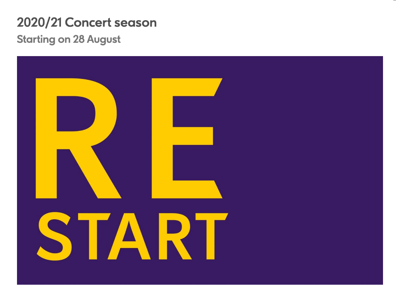 柏林爱乐在即将播出的音乐节中甚至用巨大的 re start 表达了其行业