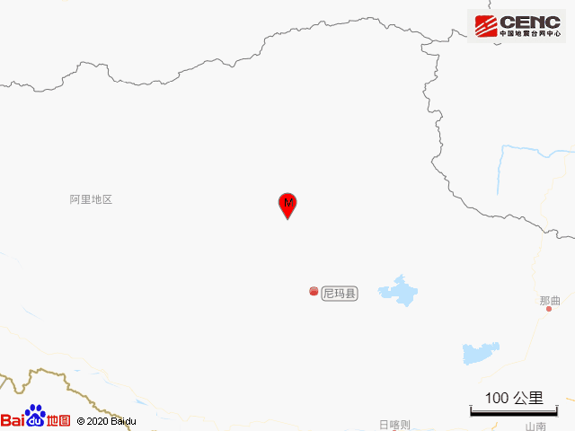 西藏那曲市尼玛县发生37级地震