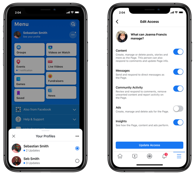 facebook测试新的pages界面设计布局更简洁没有了喜欢按钮