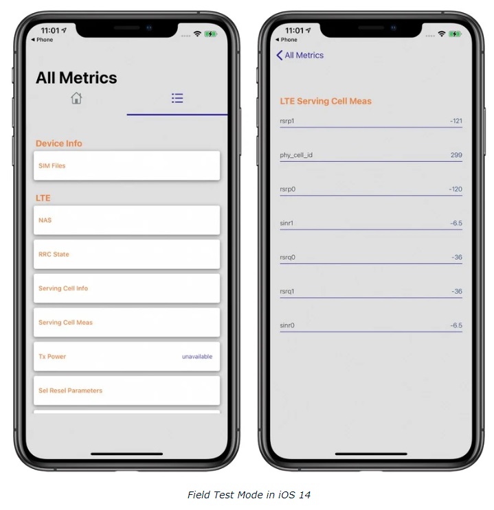 苹果 iOS 14 重新设计隐藏 Field Test 模式：工程频段 / 信号测试|iOS|苹果|LTE_新浪科技_新浪网