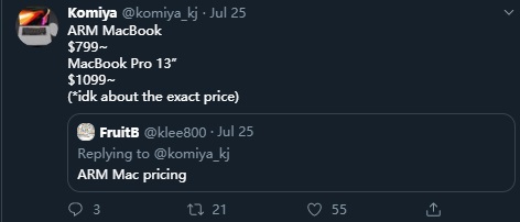 IT之家@第一款基于 ARM 的 MacBook 售价或从 799 美元起IT之家2020-07-28 07:42:150阅