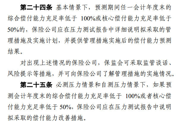  现行偿二代监管规则