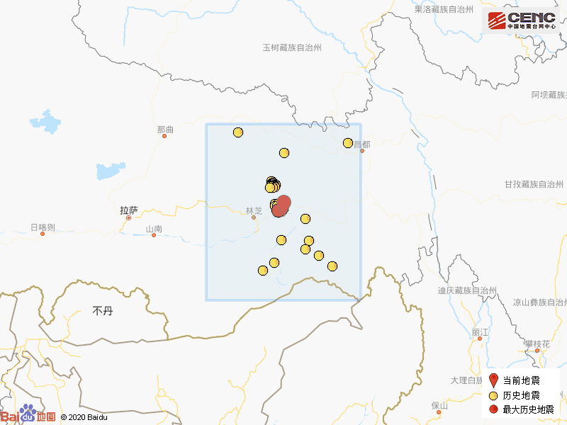 西藏林芝市巴宜区发生3 8级地震 手机新浪网
