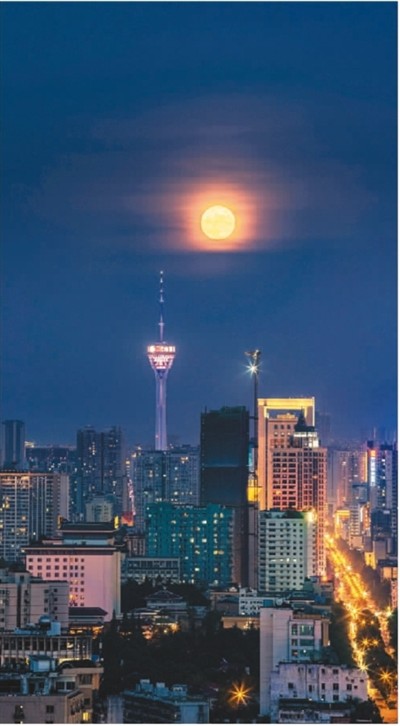 成都夜晚美景。新华社发