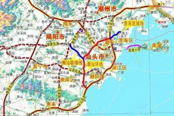 汕湛高速地图图片