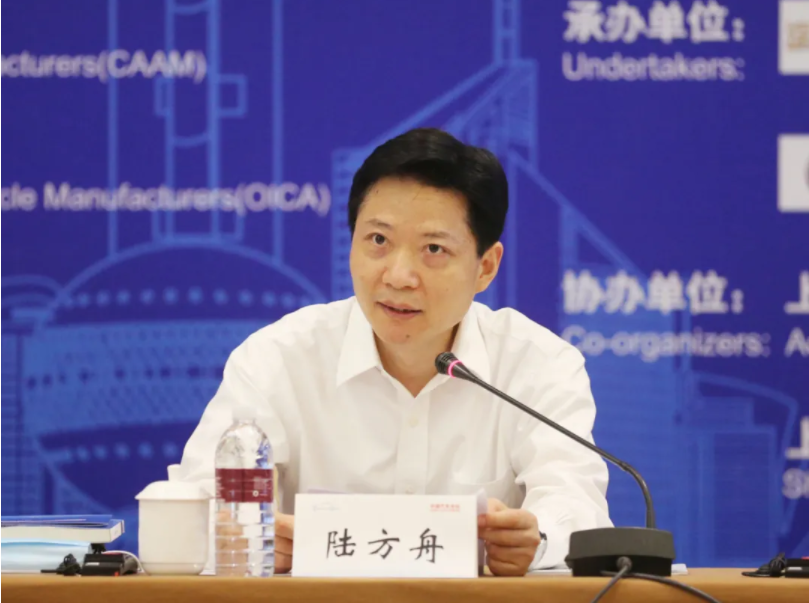 图为中共嘉定区委书记陆方舟讲话
