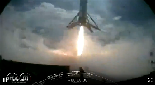 [快科技]SpaceX完成第100次发射：猎鹰9火箭第6次回收快科技2020-08-19 07:42:270阅