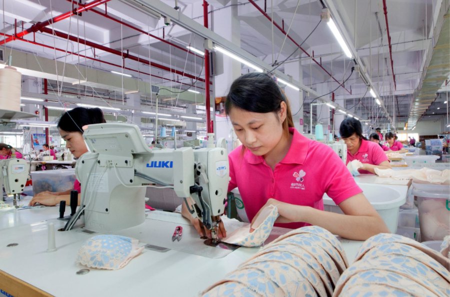 都市丽人内衣生产线为了确保战略供应商队伍能够维持较高的行业水准