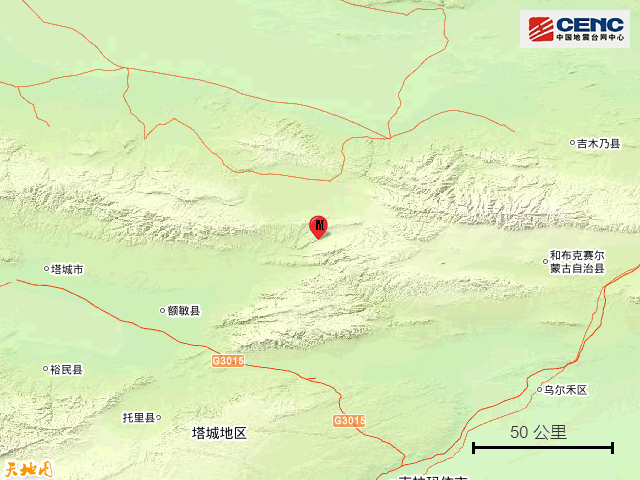据中国地震台网正式测定,8月20日8时32分在新疆塔城地区额敏县发生3