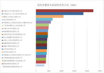 图12 装机容量排名前20的持证发电企业