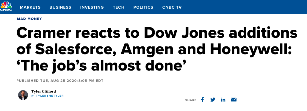 道指“大换血” 