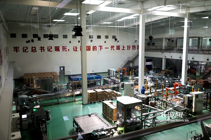 石家庄君乐宝乳业有限公司生产车间.长城网记者 张晨光 摄