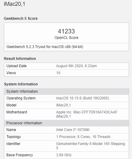 苹果新款imac5500xt显卡跑分曝光超老款580