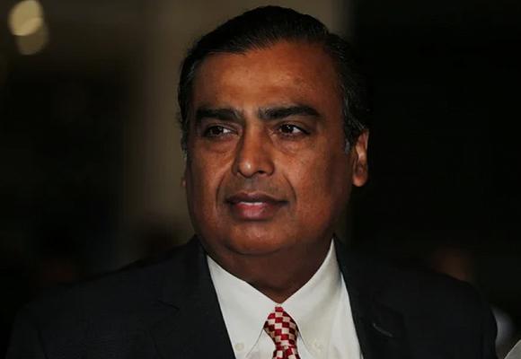 ▲印度信实工业集团董事总经理穆克什·安巴尼（Mukesh Ambani）