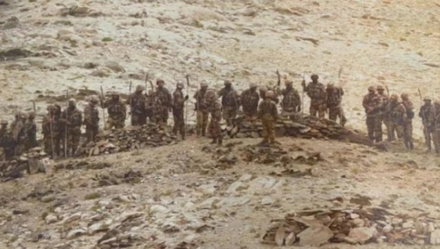 中印对峙前线解放军士兵的照片（资料图）