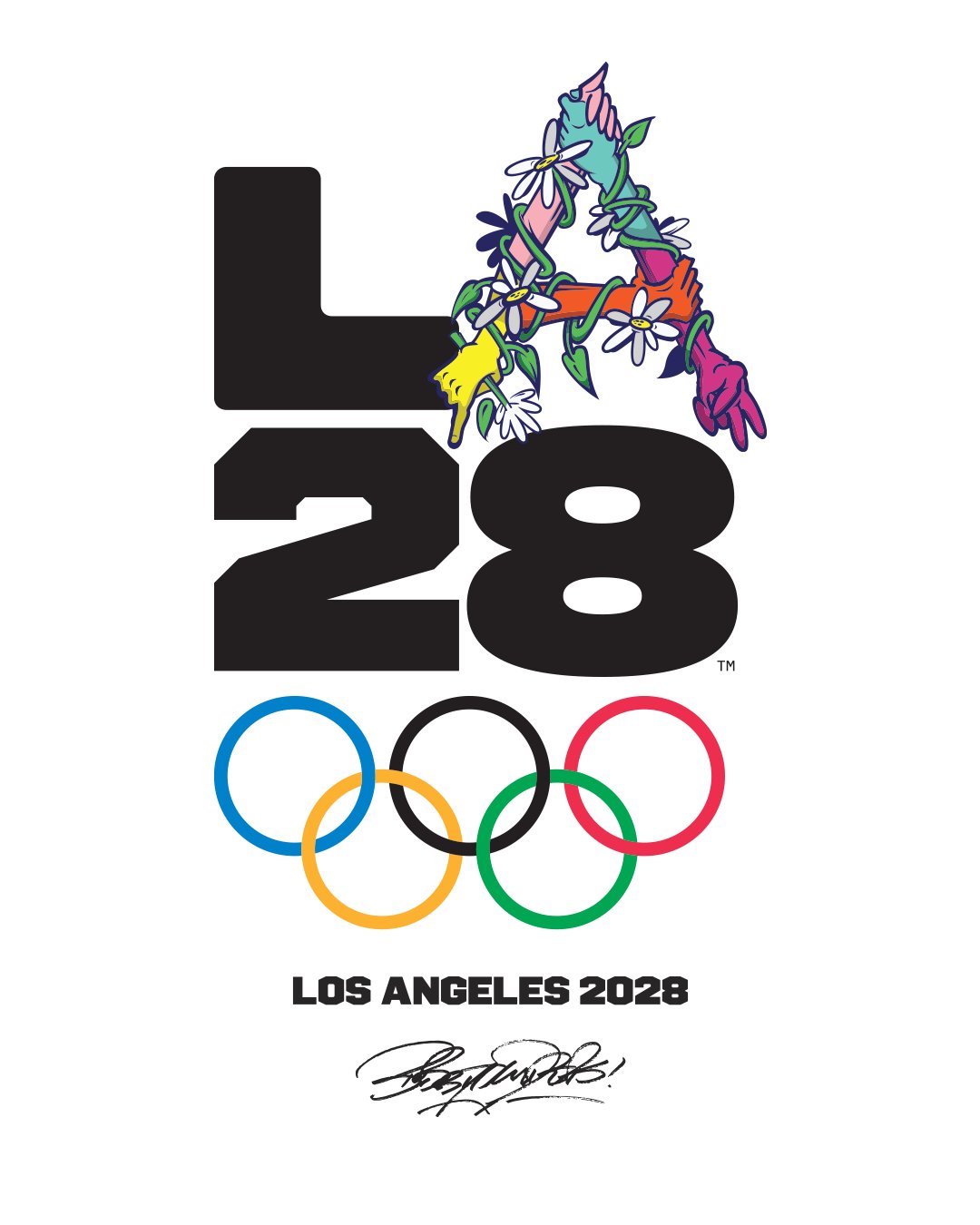 洛杉磯奧組委發布2028洛杉磯夏季奧運會與殘奧會會徽_手機新浪網