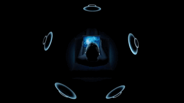 ▲ 模拟双耳与音源之间相对位置变化的音效|图源：苹果