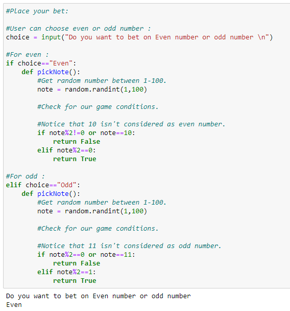 图39: 在下注奇数或偶数。