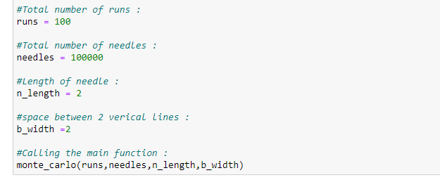 图36: 调用main函数模拟蒲丰投针。
