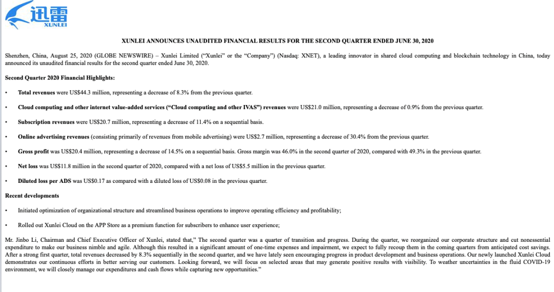 迅雷“变道”网盘市场，但市值缩水近八成的它能扭转颓势吗？